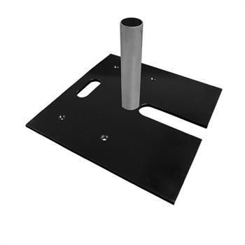 HWB2424BKHSSS - 24"x24" 29# Black Base w/2"x6" Pin, Handle & Stacking Slots